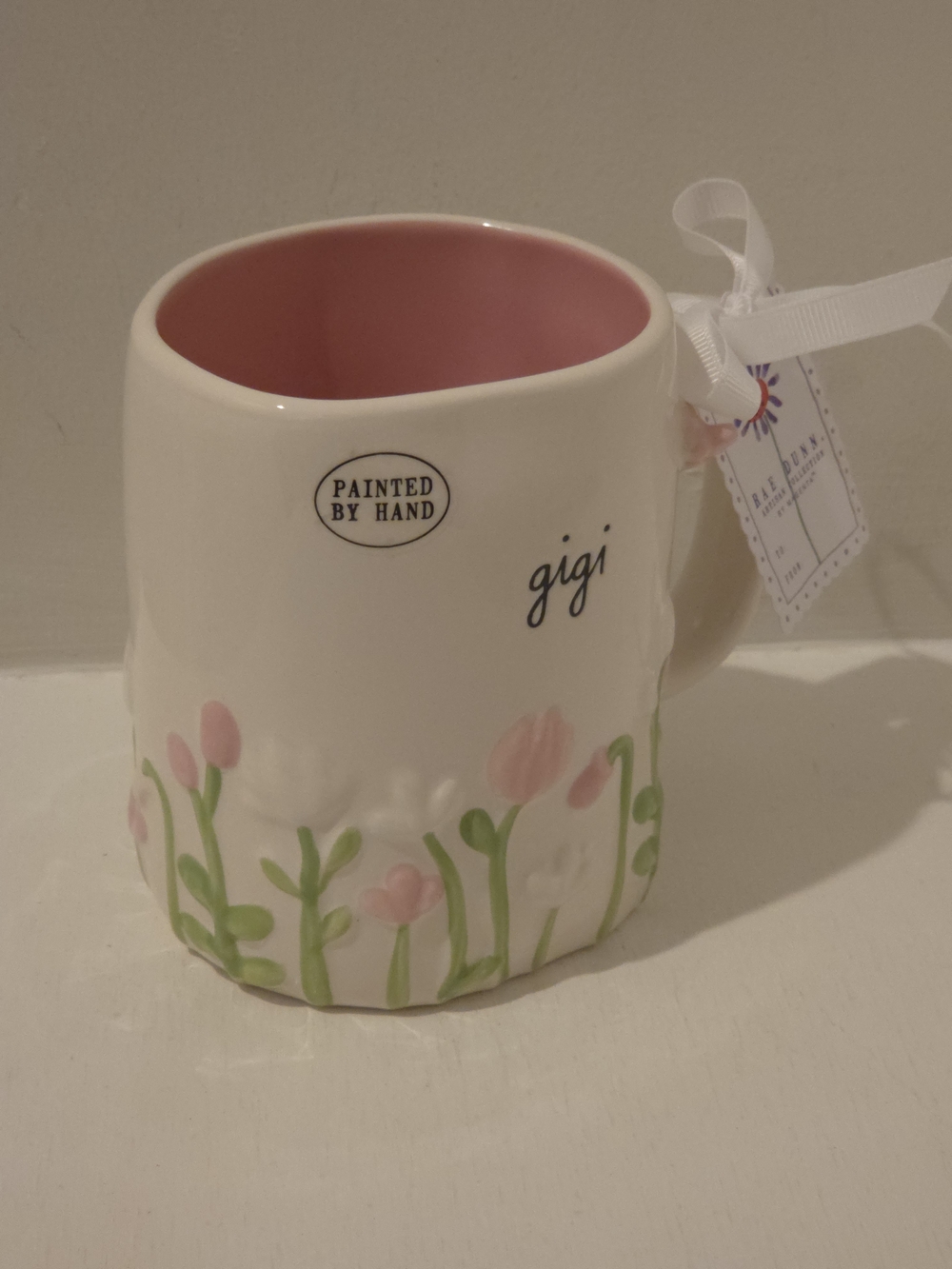 Rae Dunn gigi Hand-Painted Ceramic Coffee Mug. Mothers Day